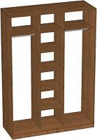 Шкаф купе 3 двери 2000х600х2300мм (2 Вешало, 1 Полки)