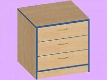 тумба приставная 3 ящика 440х450х600мм