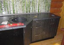 Кухонный гарнитур прямой с угловым модулем:  900х1750мм