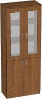 шкаф 700х350х1800мм (со стеклом и 4 полками)